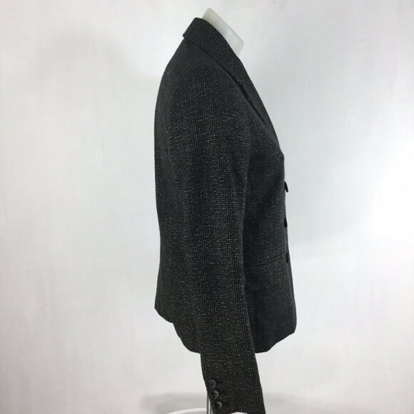 Coldwater Creek Blazer Womens Size 4 Black Double Breasted Jacket - Picture 4 of 7